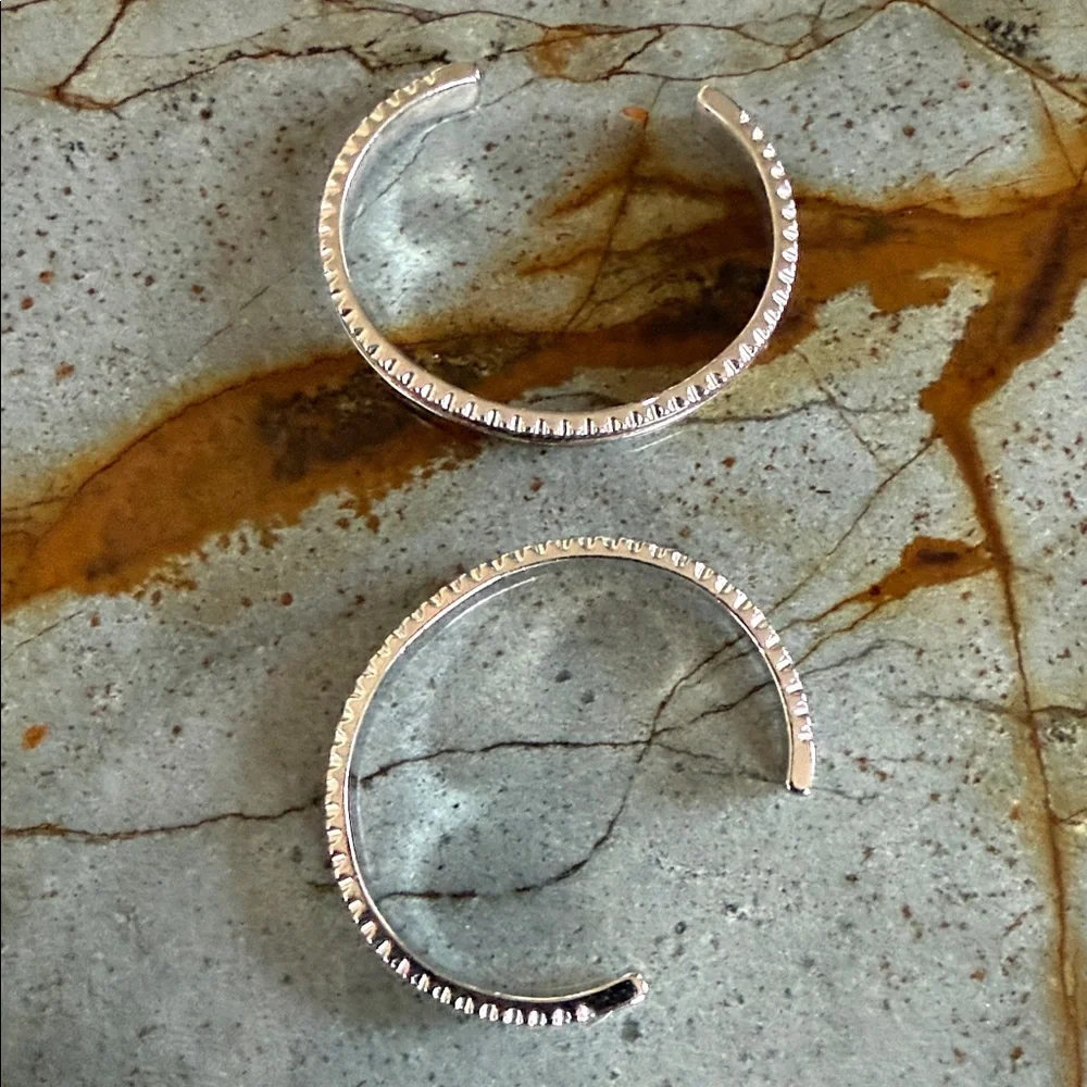 Silver and Black Wearable Tech Bracelet set of two